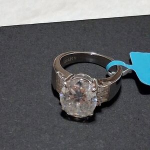 Solid 925 MOISSANITE Sterling Silver 6.50CTW Size 6